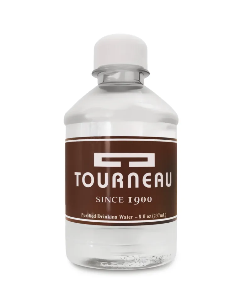 Custom Label Bottled Water in 8 oz for Tourneau by Glacier Beverage