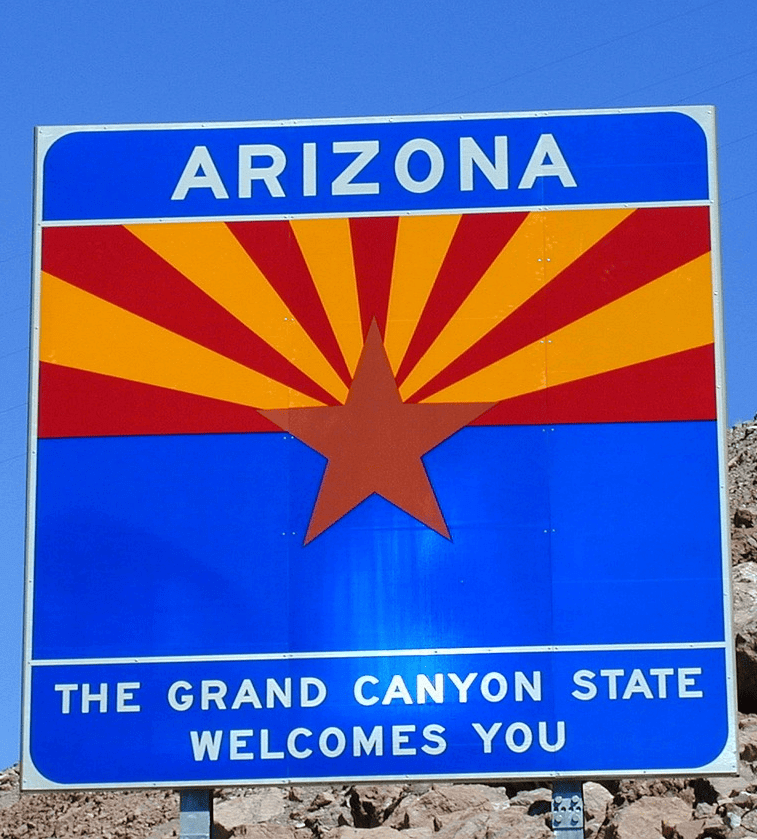 Arizona state welcome sign_AZ
