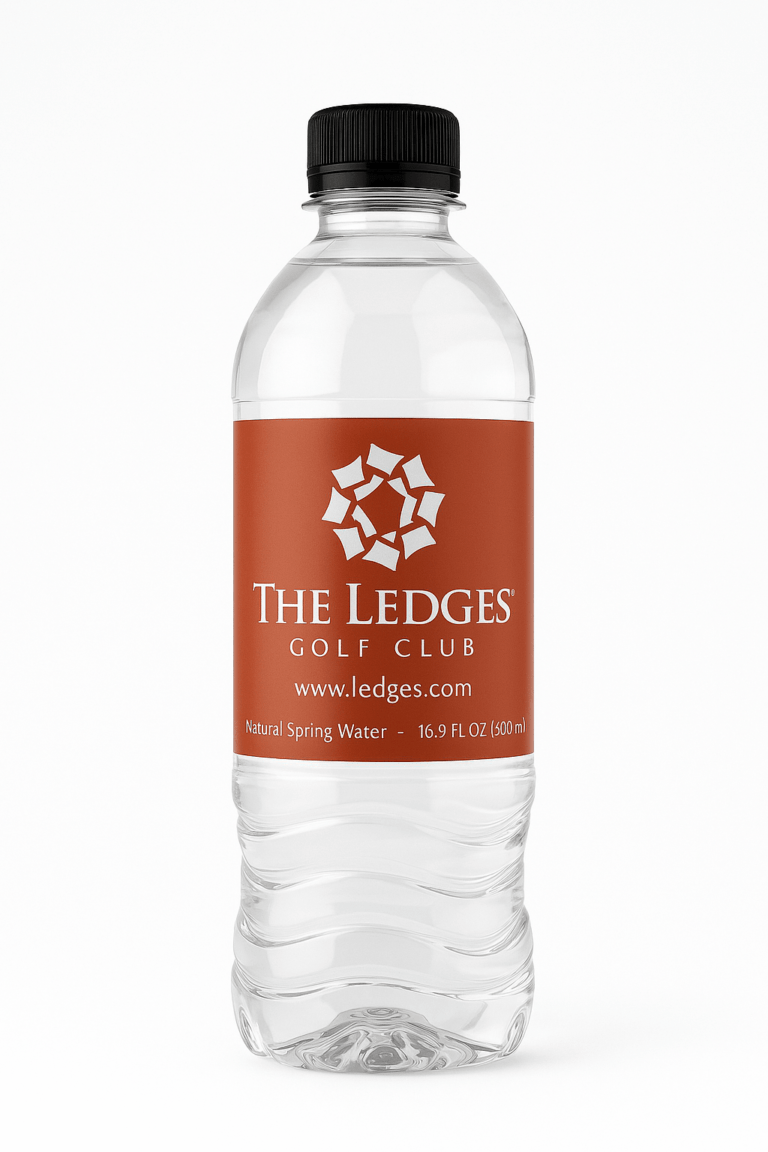 16.9 oz custom label water bottle by Glacier Beverage.