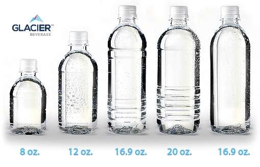 Bottle sizes from Glacier Beverage
