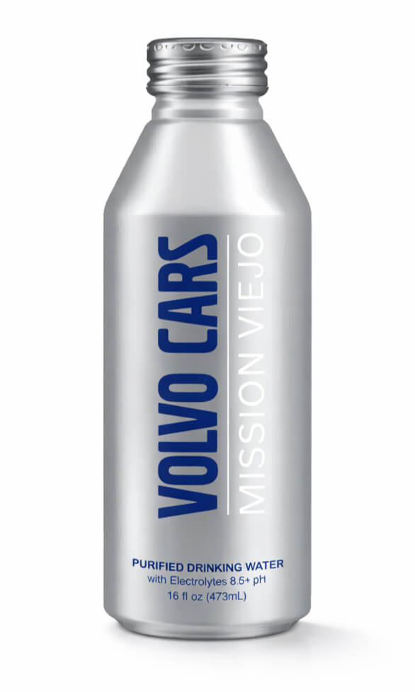 Our modern, premium 16 oz aluminum water bottle by GlacierBeverage.com